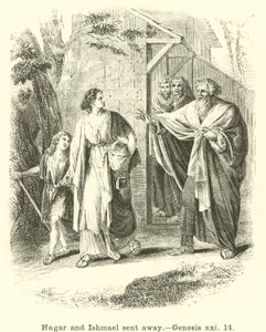 Hagar i Ismael odesłani, Genesis, XXI, 14 autorstwa English School