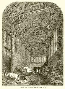 Sala Pałacu Eltham w 1835 r. autorstwa English School