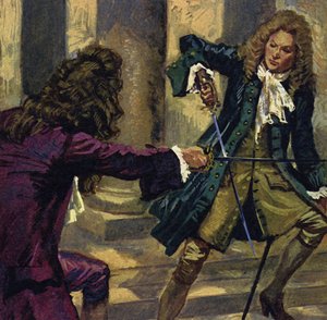 Handel oraz kompozytor i piosenkarz o imieniu Mattheson stoczyli pojedynek na miecze autorstwa English School