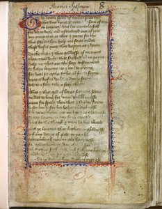 Harley 2392, f.1 Troilus i Criseyde, Geoffrey Chaucer (welin) autorstwa English School