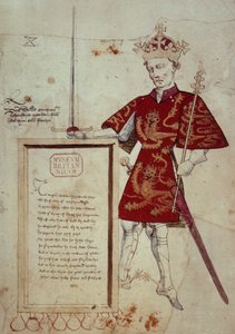 Harley 4205 fol.1 Wilhelm I (1027-87) Zdobywca, z „Księgi broni Sir Thomasa Holme” ok. 1445-50 (welum) autorstwa English School
