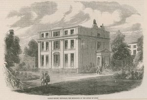 Harley House, New Road, Londyn, rezydencja królowej Oude autorstwa English School