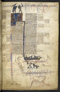 Harley MS 3487, f.4r Aristotle Physica, z 
