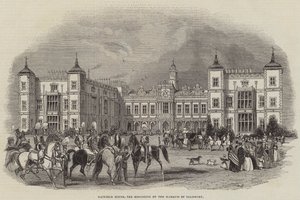 Hatfield House, rezydencja markiza Salisbury (rycina) autorstwa English School