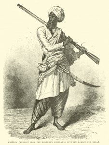 Hazareh (mongolski) z Wyżyn Północnych między Bamian i Herat autorstwa English School
