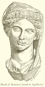 Głowa Demeter, znaleziona w Apollonia autorstwa English School