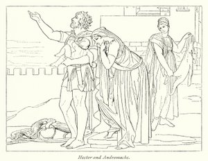 Hektor i Andromacha (lito) autorstwa English School