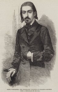 Henri Wieniawski, wybitny skrzypek na koncertach Julliena (grafika) autorstwa English School