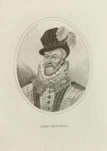 Henry Carey, Lord Hunsdon (grawerowanie) autorstwa English School