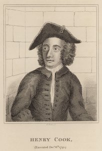 Henry Cook, stracony 6 grudnia 1741 autorstwa English School
