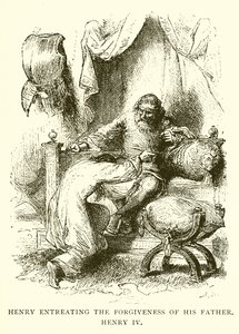 Henryk błagający o przebaczenie swego Ojca, Henryka IV autorstwa English School