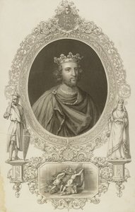 Henryk III (1207-72) król Anglii z „Galerii Portretów”, opublikowana w 1833 r. autorstwa English School