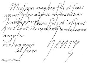 Henryk III Francji autorstwa English School