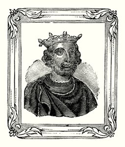 Henryk III urodził się w 1208 r., koronowany w 1216 r. i zmarł w 1272 r. (ryty) autorstwa English School