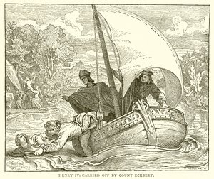 Henryk IV porwany przez hrabiego Eckbert autorstwa English School