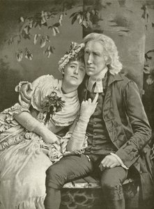 Henry Irving jako wikariusz i Ellen Terry jako Olivia (wklęsłodruk) autorstwa English School