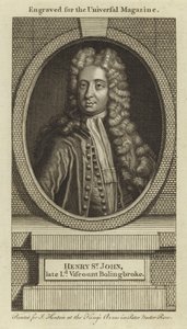 Henry St John, zmarły lord wicehrabia Bolingbroke autorstwa English School