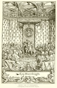 Henryk VIII w parlamencie autorstwa English School