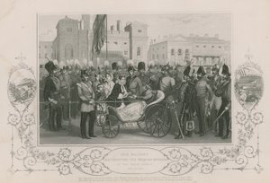 Jej Wysokość rozdała medale krymskie w Gwardii Konnej, 18 maja 1856 r. autorstwa English School
