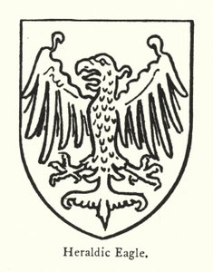 Orzeł heraldyczny (rycina) autorstwa English School