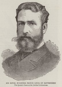 Jego Królewska Wysokość Książę Ludwik Battenberg (rycina) autorstwa English School