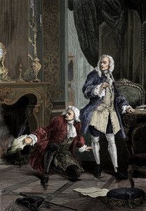 Henault i Voltaire autorstwa English School