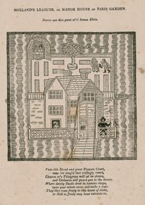 Hollands Leaguer lub Manor House of Paris Garden, Londyn autorstwa English School