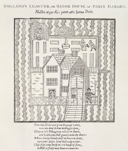 Hollands Leaguer lub Manor House z Paris Garden, Southwark, Londyn autorstwa English School