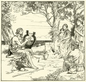 Homer (atrament na papierze) autorstwa English School