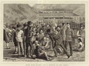 Wyścigi w Hongkongu w 1876 r. autorstwa English School