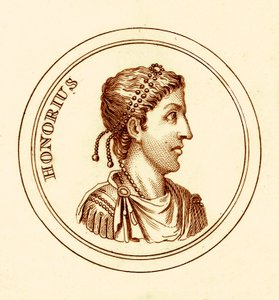 Honorius, ilustracja z The Universal Historical Dictionary autorstwa George