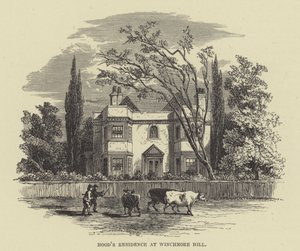 Rezydencja Hooda w Winchmore Hill (grawerowanie) autorstwa English School