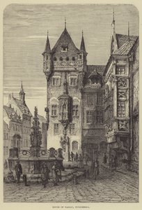 Dom Nassau, Norymberga (rycina) autorstwa English School