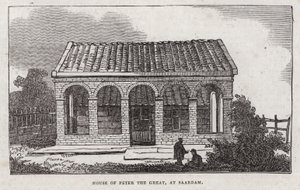 Dom Piotra Wielkiego, Saardam (grawerowanie) autorstwa English School