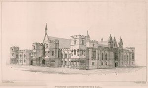 Budynki Parlamentu: Budynki przylegające do Westminster Hall autorstwa English School