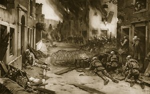 Jak Włosi wypędzili Austriaków z płonącego Asiago w czerwcu 1916 r. i powstrzymali napór w kierunku Równin Weneckich, 1914-19 autorstwa English School