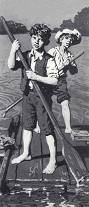 Huckleberry Finn i Tomek Sawyer autorstwa English School