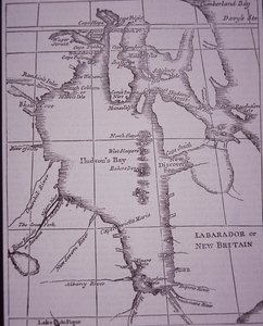 Hudson Bay Company, mapa Zatoki Hudsona opublikowana w 1744 r. autorstwa English School