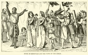 Hugh de Moreville i śluby czapli autorstwa English School