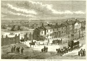 Hyde Park Corner w 1750 autorstwa English School