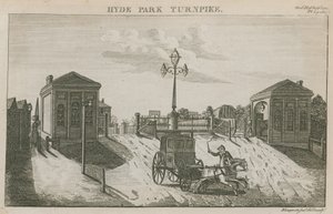 Hyde Park Turnpike, Hyde Park Corner, Londyn autorstwa English School
