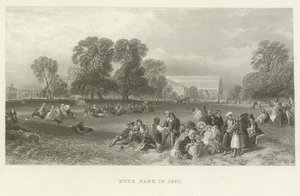 Hyde Park w 1851 r. autorstwa English School