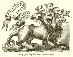 Hydra z siedmioma głowami autorstwa English School