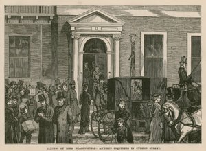 Choroba Lorda Beaconsfielda: niespokojni śledczy na Curzon Street w Londynie autorstwa English School