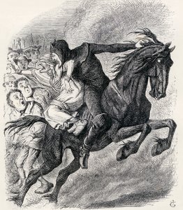 Ilustracja według J. Tenniela do wiersza „Historia pielęgniarki, ręka chwały”, z „Legendy Ingoldsby lub mirth and Marvels”, autorstwa Thomasa Ingoldsby, opublikowanej w 1865 r. autorstwa English School