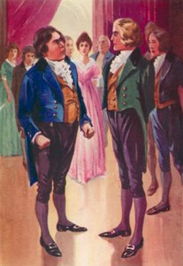 Ilustracja do Johna Halifaxa Gentleman autorstwa Dinah Maria Mulock (kolor lito) autorstwa English School