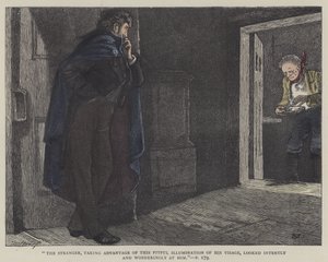 Ilustracja do Małej Dorrit (kolorowy grawerunek) autorstwa English School