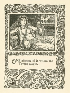 Ilustracja do Rubaiyata Omara Khayyama (litografia) autorstwa English School