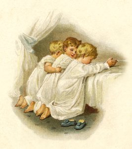 Ilustracja do nadejścia Świętego Mikołaja (kolor lito) autorstwa English School