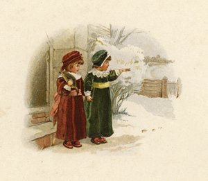 Ilustracja na przyjście Świętego Mikołaja autorstwa English School